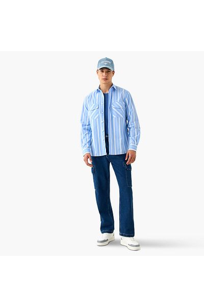 Lee Cooper Striped Shirt with Pockets