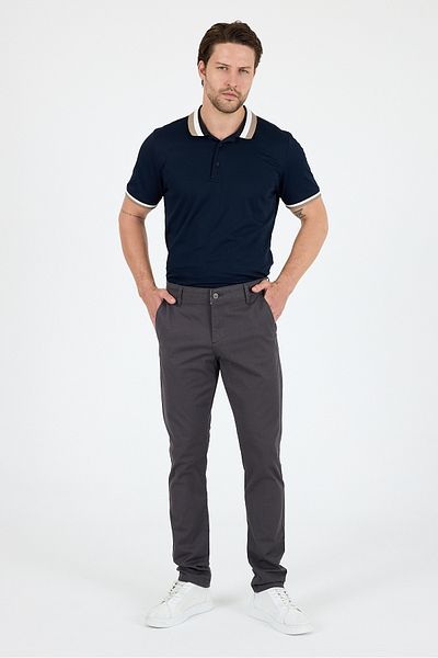 Rodi Men's Slim Fit Chino Trousers – 98% Cotton 2% Elastane Comfortable Stylish Daily Flexible Fabric Trousers 1012