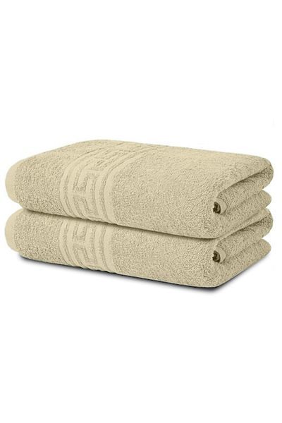 Modis Set of 2 Bath Towels, Cotton, Modis, 50X90 cm, Cream