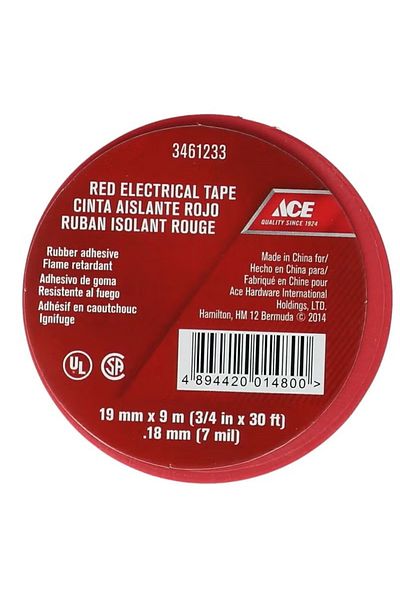 ACE Electrical Tape Red 3/4inch x 30ft
