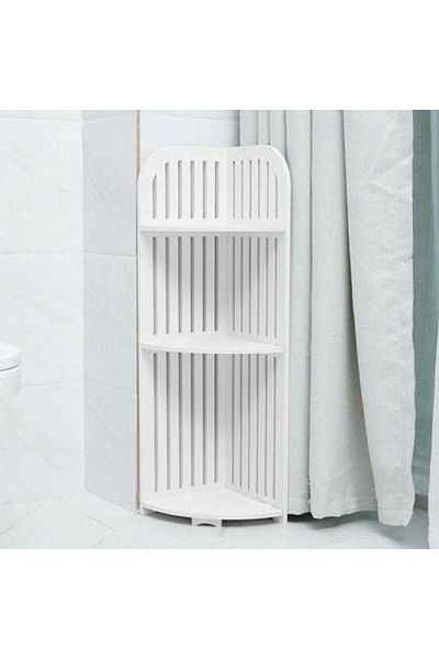 DAR Corner bathroom shelf 3 shelves 146-8, White