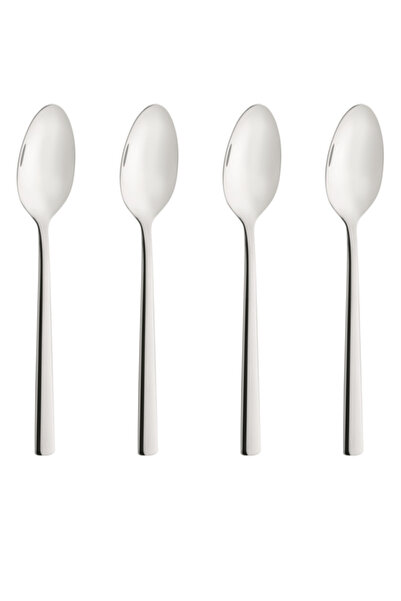 Amefa طقم ملاعق شاي موديرنو موكا عالي الجودة من الفولاذ المقاوم للصدأ، مكون من 4 قطع