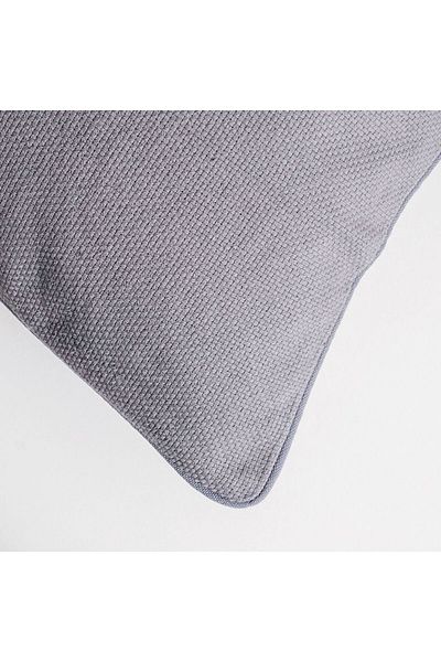 Danube Home Gleam Dyed Matty Weave Cushion Cover - Grey - 45x45 cm | Cotton Couch Pillow Cover
