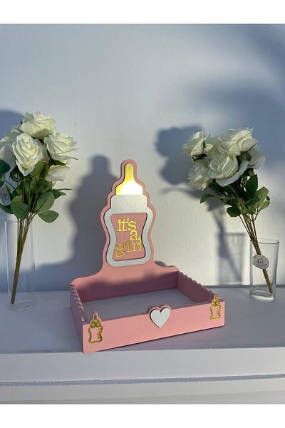 Generica Pink wooden stand for newborns, 30*20*40 cm