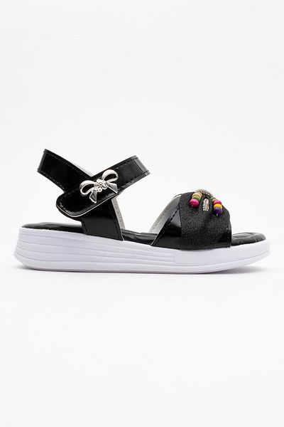 CCWAY AYAKKABI Children's Beaded Sandals Black