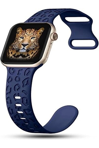 Alstrap Apple Watch 11-10 42mm 6 7 8 9 10 Se Uyumlu 38-40-41mm Leopar Desenli...