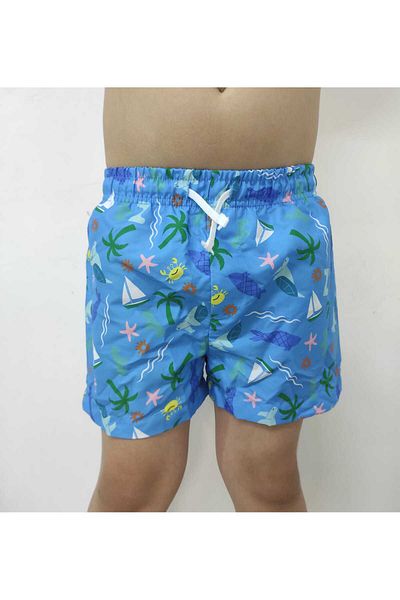 DÜVEN Pantaloni scurți de baie cu model pentru băieți - Pantaloni scurți de baie pentru copii