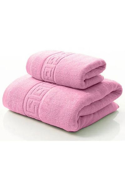OEM Set 2 Bathroom Towels, 100% Cotton, Thickness 500 gr/m², Sizes 50x90 cm, 70x140 cm, Lilac