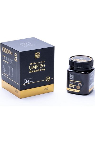 100% Pure New Zealand Honey 100% Manuka Honey UMF 15+ (MGO 512+) Raw Manuka Honey 8.8 Oz Pure New Zealand (250g Bottle)