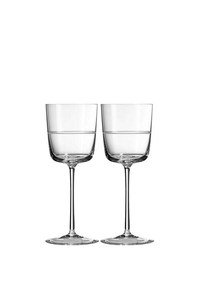 Wedgwood Vera Wang Bande Set of 2 Wine Glasses