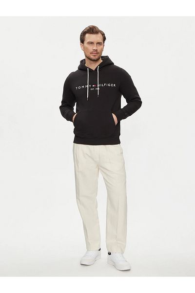 Tommy Hilfiger Ανδρική μαύρη μπλούζα φούτερ Tommy Hilfiger Ανδρική μαύρη μπλούζα φούτερ Tommy Hilfiger M