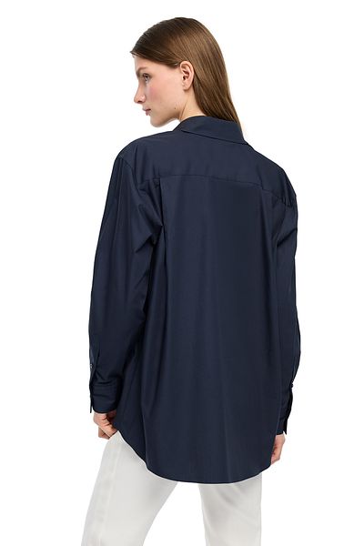 Perspective Navy Blue Albas Comfortable Fit Long Sleeve Shirt