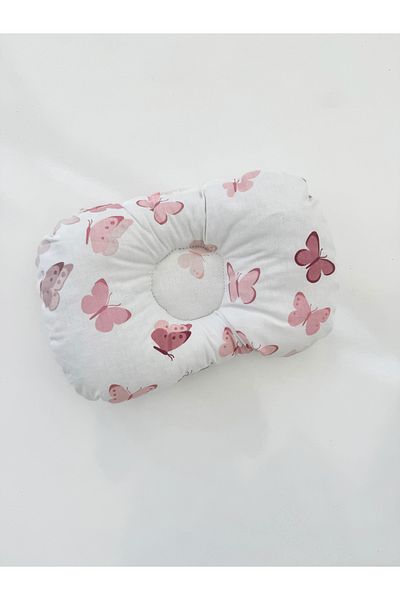 Jaju Baby Powder Butterfly Pattern Fabric Baby Pillow Flat Head Syndrome Preventive Pillow