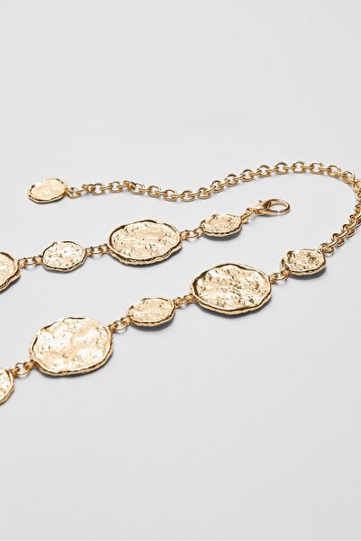 Stradivarius Metal belt with round plates