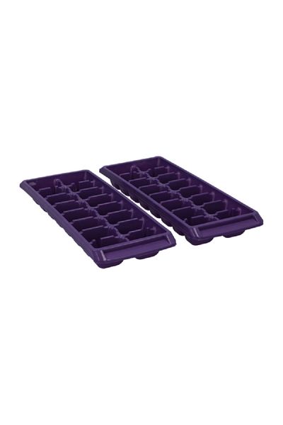 Chef Craft 2-Piece Heavy Duty Stack and Nest Ice Cube Tray Set Assorted Color