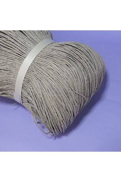 Prestij Boncuk Çile Paper Yarn Bag and Hobby Hand Knitting Yarn G53 Gray 400-500 Gr