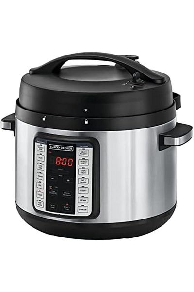 Blackdekor BLACK+DECKER Smart Steam Pot 1350W, 9-in-1 Electric Pressure Cooker, 10L Capacity, 14 Smart Programs