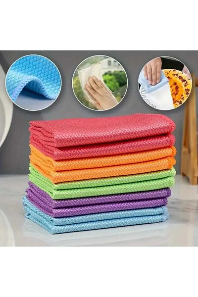 moa socks Imported 3-Piece Microfiber Cleaning Cloth, Glass, Car, Kitchen, Fiber Cloth (40 X 40 cm)