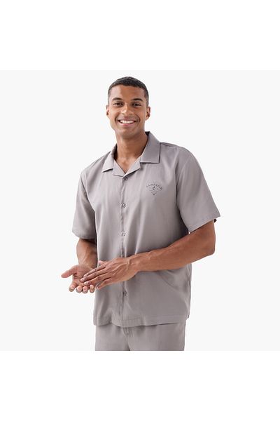 Emperor Emperor Regular Fit Printed Shirt with Camp Collar
