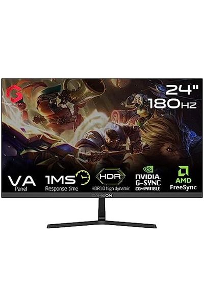 GAMEON Pro Series 24” Fast Va Gaming Monitor – Fhd 1920x1080, 180hz, 1ms Mprt, Flicker-free Tech