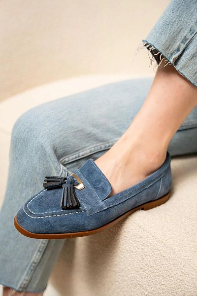 LAMİNTA Loafer din piele naturală Glomar cu ciucuri