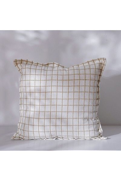 Danube Home Gleam Yarn Dyed Cushion Cover - Multi Color - 45x45 cm | Cotton Couch Pillow Cover