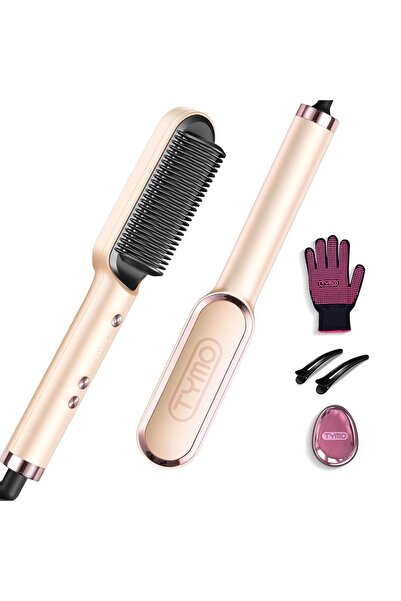 TYMO فرشاة تمليس الشعر بمشط حديدي ومتكامل مع ملحقات إضافية