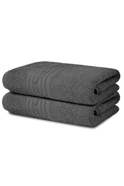 Modis Set of 2 Premium Quality Cotton Bath Towels, Modis, 50X90 cm, Black