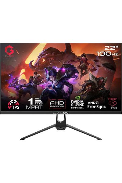 GAMEON GAMEON GOES 22 FHD 100 IPS, 22-Inch IPS Gaming Monitor, Full HD 1080p, 100Hz, 1ms MPRT, LED Display,