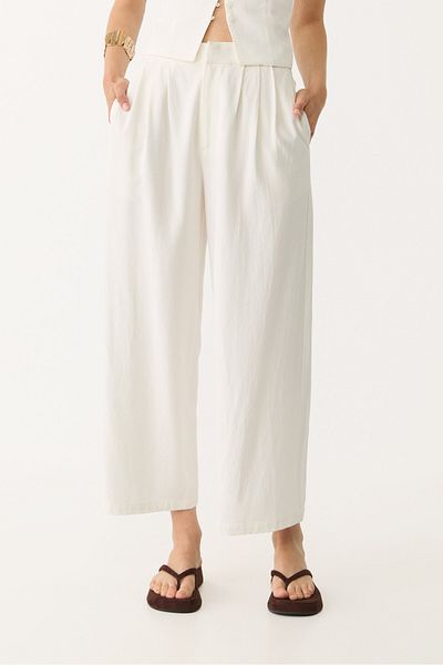 Stradivarius Linen blend darted culottes
