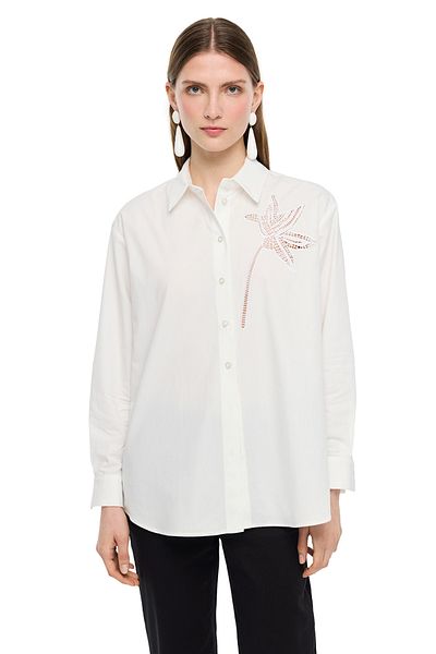 Perspective White Bowens Regular Fit Long Sleeve Shirt