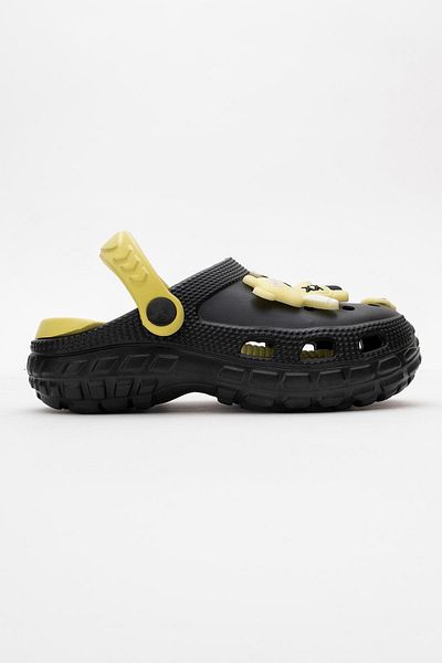 CCWAY AYAKKABI Children's Emoji Sabo Slippers 26-35 Black