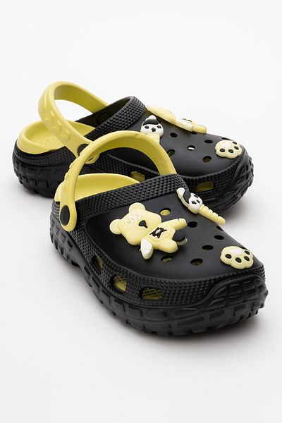 CCWAY AYAKKABI Children's Emoji Sabo Slippers 26-35 Black