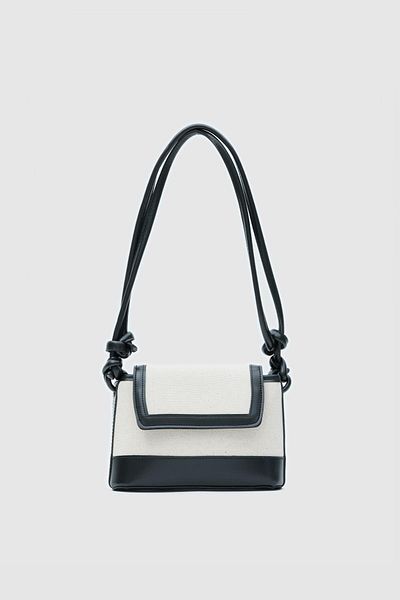 Shule Bags Lunea Black Canvas Crossbody Bag
