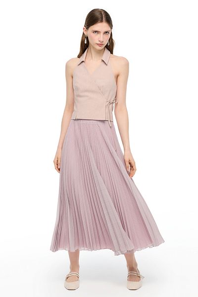 Perspective Multicolored Eliss Regular Fit High Waist Midi Skirt