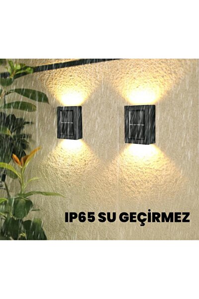 UpWay Solar Powered Double Sided Decorative Wall Lamp Solar Sconce 2 Pieces