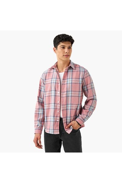 Lee Cooper Regular Fit Checked Collared Shirt
