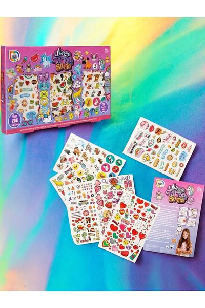 BYCEGU 91080 Color Tattoo Set Contains 14 Sheets Children's Tattoo Set