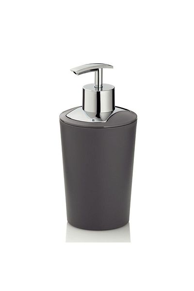 Kela Soap dispenser MARTA plastic gray H 17cm / Ø 8cm / 350