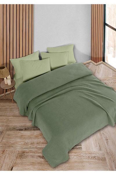 HomeBerry Adaline Çağla Green Single Pique Set 160 X 230 cm