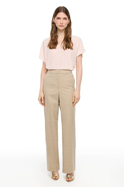 Perspective High Waist Straight Leg Blended Pants