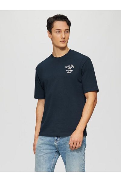s.Oliver Tricou bărbătesc cu guler rotund, croială regulată, jerseu de bumbac