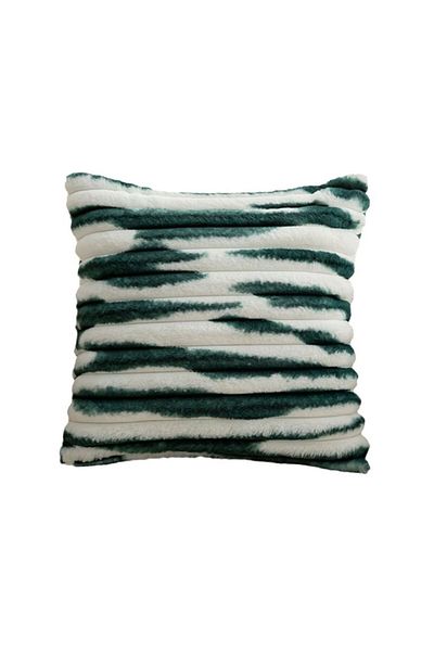 Danube Home Gleam Cushion 45X45Cm Green/White | 100% Polyester Decorative Lightweight Throw Pillow