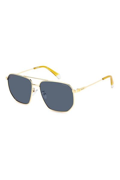 Polaroid Ochelari de soare Polaroid pentru bărbați PLD 4141 G/S/X LKS/C3, aurii, Aviator, 59 mm