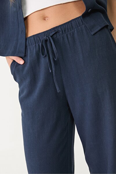 Stradivarius Flowing linen blend trousers