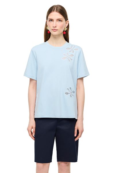 Perspective Tricou din bumbac cu dungi