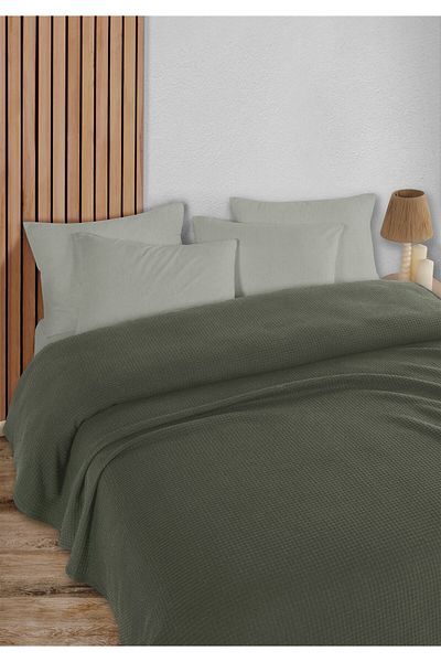 HomeBerry Adaline Khaki Single Pique Set 160 X 230 cm
