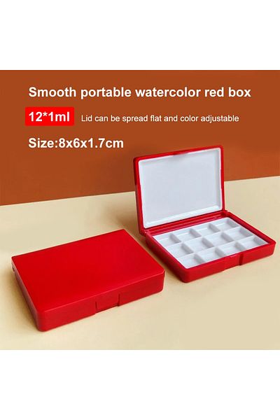 Choice 12 Grid Smooth Style Portable Plastic Multi-function Painting Box Empty Watercolor Palette Watercolo