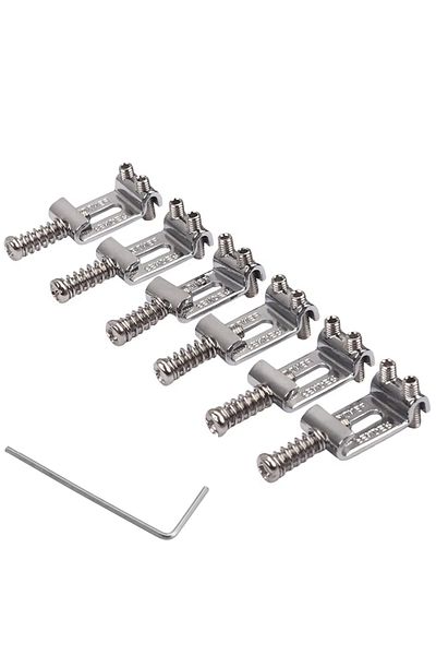 Choice Roller Tremolo Bridge Saddles 6pcs W/wrench - Precision Zinc Alloy For Fender Strat/tele/st Ele...
