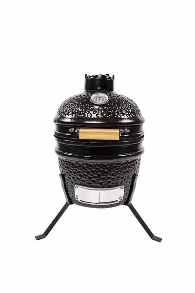 vivo Gratar Kamado gradina, grill rotund, ceramic, cu capac, 44 x 55 x 49 cm, BBQ-13